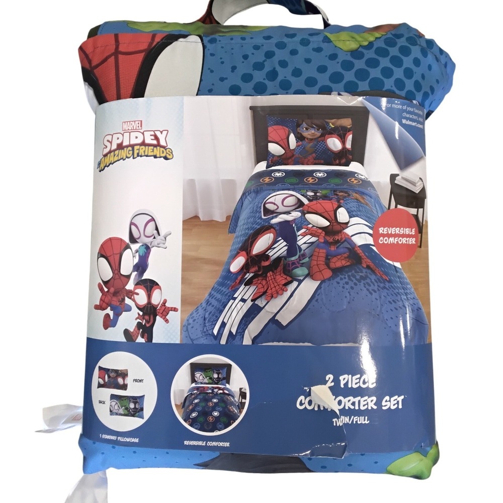 New Marvel Spidey & His Amazing Friends 2 Piece Comforter Set Twin/Full Reverse